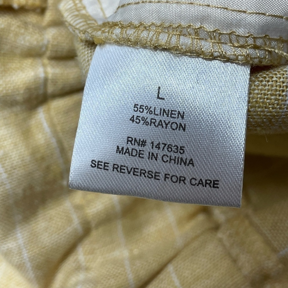 Romeo & Juliet Couture Yellow Linen Blend Jumpsuit Large - Picture 4 of 9